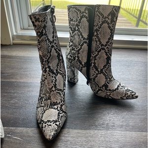 Snake skin booties
